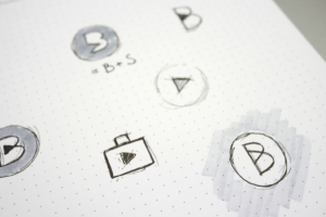Scibbles für ein Logo im Corporate Design Prozess