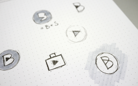 Scibbles für ein Logo im Corporate Design Prozess