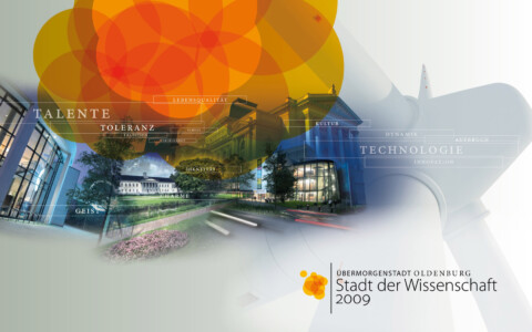 Corporate Design Oldenburg – Collage für einen Eventtitel Stadt der Wissenschaft